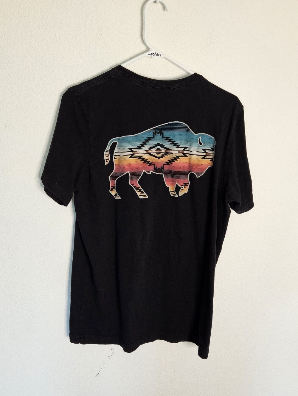 Pendleton Saltillo Sunset Bison Tee Shirt Black 100% Cotton L